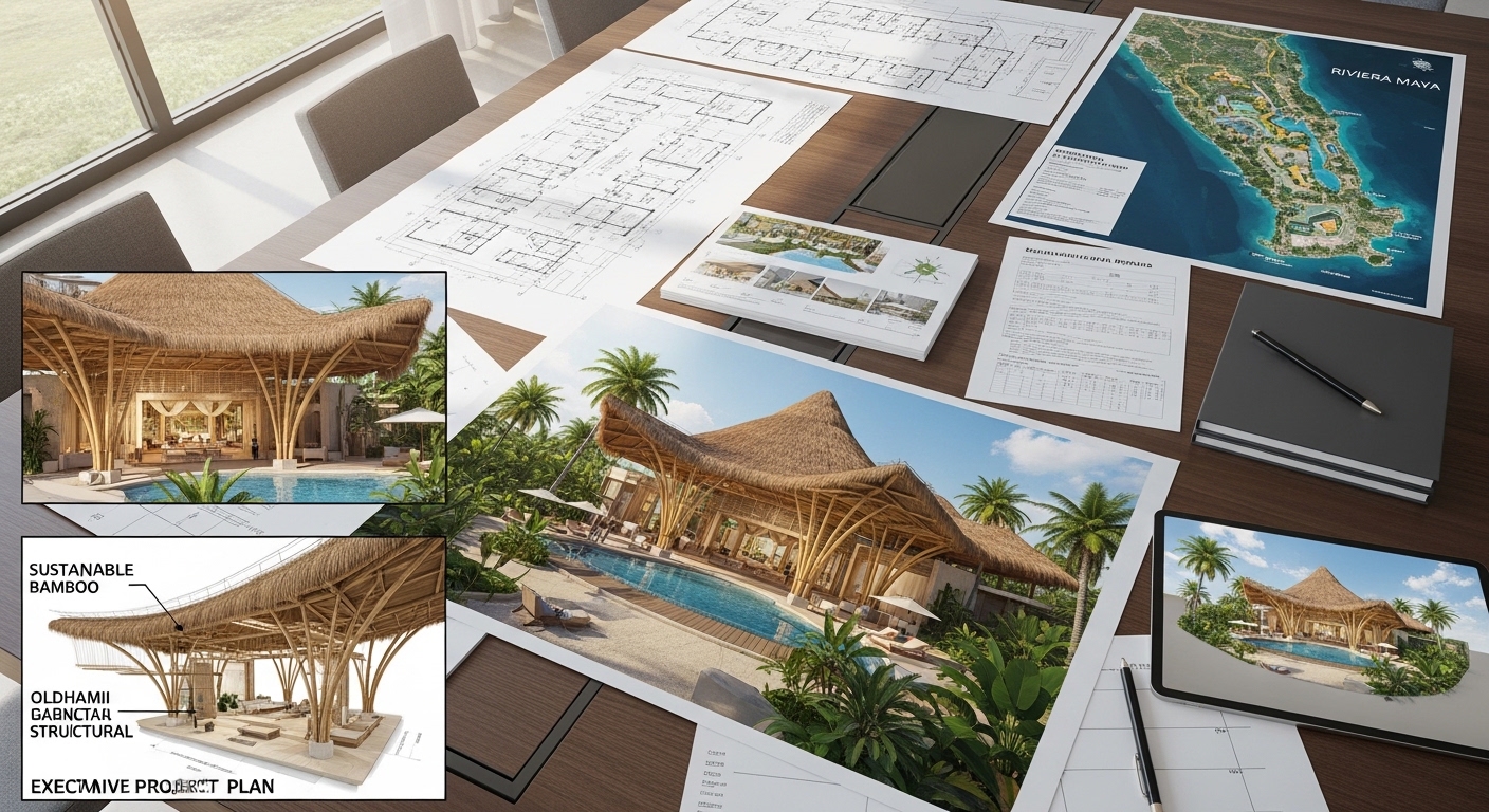 Planos ejecutivos para hotel sostenible en la Riviera Maya